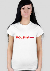 Koszulka damska dla kibica, nadruk: Polska