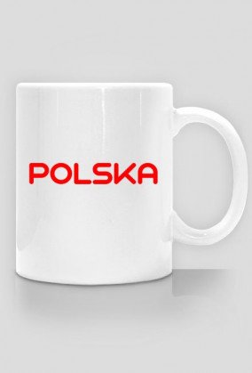 Kubek dla kibica, nadruk dwustronny: Polska