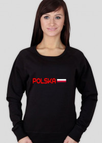 Bluza damska dla kibica, nadruk dwustronny: Polska