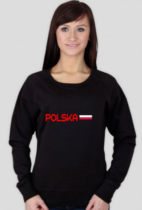 Bluza damska dla kibica, nadruk dwustronny: Polska
