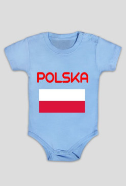 Body niemowlęce dla młodego kibica, nadruk: Polska