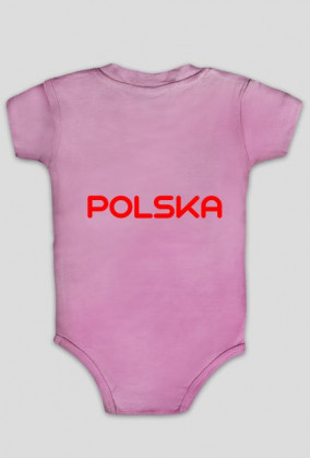 Body niemowlęce dla młodego kibica, nadruk dwustronny: Polska