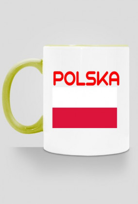 Kubek dla kibica reprezentacji Polski, nadruk dwustronny: Polska