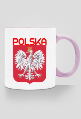 Kubek dla kibica reprezentacji Polski, nadruk dwustronny: Polska