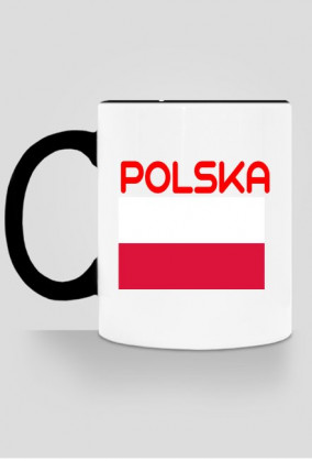 Kubek dla kibica reprezentacji Polski, nadruk dwustronny: Polska