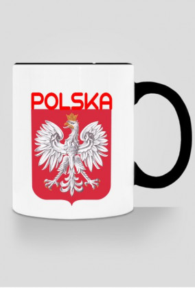 Kubek dla kibica reprezentacji Polski, nadruk dwustronny: Polska