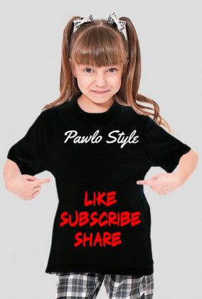 czarna koszulka dziecienca Pawlo Style