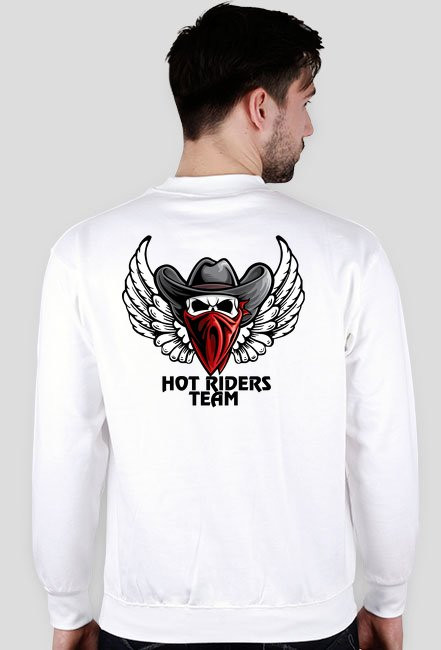 Biała bluza Hot Riders Team