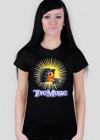 Czarny t-shirt dla kobiety - TivoMusic