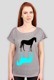 Konie mirror t-shirt damski