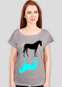 Konie mirror t-shirt damski