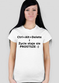 Ctrl+Alt+Delete - koszulka informatyka damska