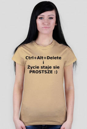 Ctrl+Alt+Delete - koszulka informatyka damska