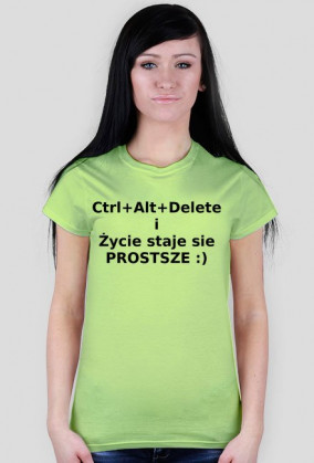 Ctrl+Alt+Delete - koszulka informatyka damska