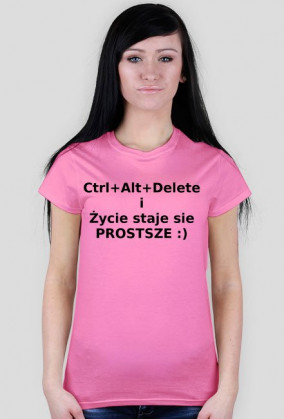 Ctrl+Alt+Delete - koszulka informatyka damska