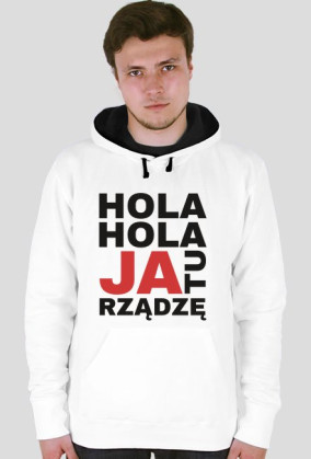 Bluza JA TU RZĄDZĘ czarny kaptur