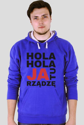 Bluza JA TU RZĄDZĘ czarny kaptur