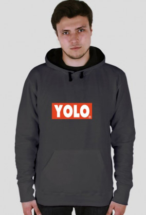 Bluza YOLO czarny kaptur