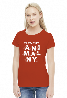 Element animalny koszulka damska
