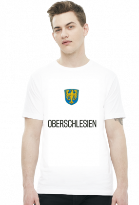 Oberschlesien - małe godło (t-shirt) ciemna grafika