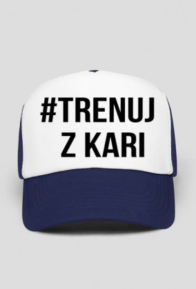 czapka z daszkiem z napisem #TRENUJ Z KARI