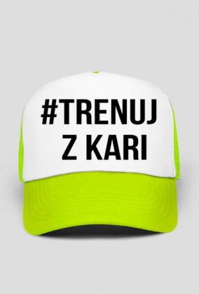 czapka z daszkiem z napisem #TRENUJ Z KARI