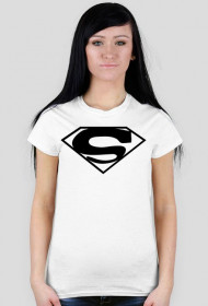 Damska koszulka z nadrukiem symbolu Superman