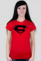 Damska koszulka z nadrukiem symbolu Superman