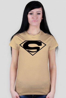 Damska koszulka z nadrukiem symbolu Superman