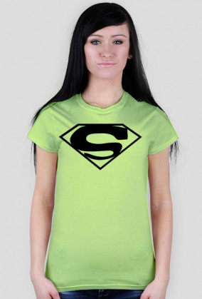 Damska koszulka z nadrukiem symbolu Superman