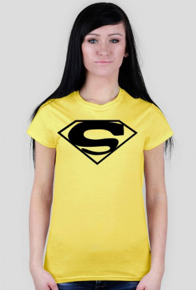 Damska koszulka z nadrukiem symbolu Superman