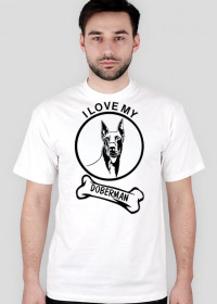 I Love my Doberman - koszulka męska