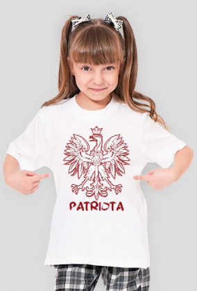 Koszulka dla dziewczynki - Patriota. Pada