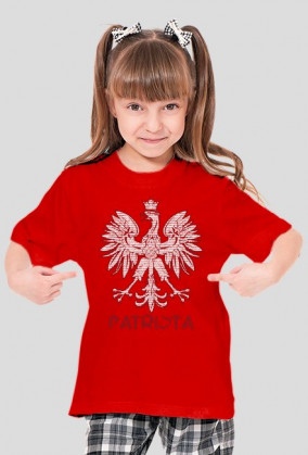 Koszulka dla dziewczynki - Patriota. Pada