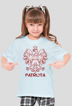 Koszulka dla dziewczynki - Patriota. Pada