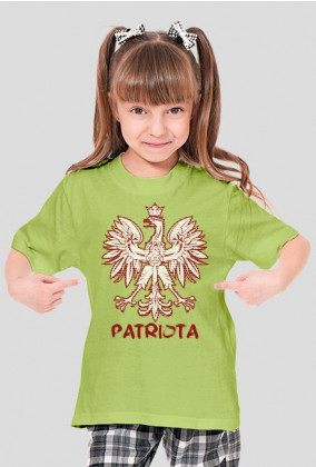 Koszulka dla dziewczynki - Patriota. Pada