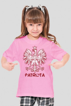 Koszulka dla dziewczynki - Patriota. Pada