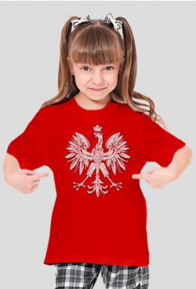 Koszulka dla dziewczynki - Orzeł Polski. Pada
