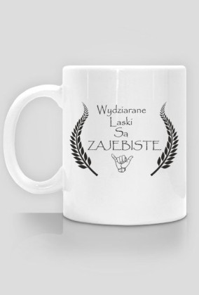 Kubek wydziarane laski