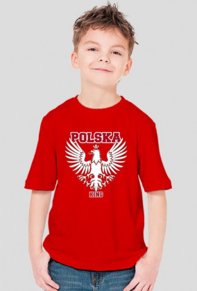 Koszulka dla chłopca - Polska King. Pada