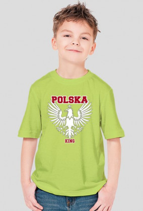 Koszulka dla chłopca - Polska King. Pada