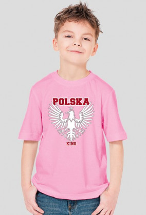 Koszulka dla chłopca - Polska King. Pada
