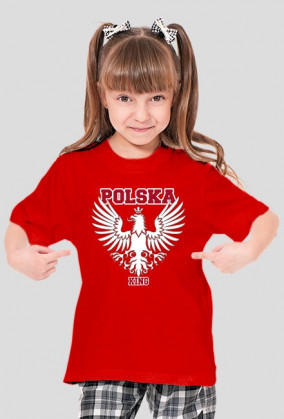 Koszulka dla dziewczynki - Polska King. Pada