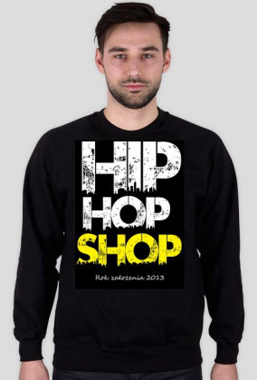 BLUZA "HIP HOP SHOP" MĘSKA [CZARNA]