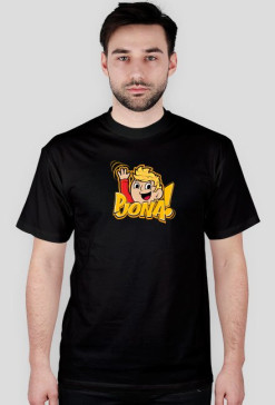 Koszulka PJONA CZARNA-T-SHIRT MĘSKI