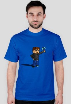 KOSZULKA PrzeMiXDD MINECRAFT NIEBIESKA-T-SHIRT MĘSKI