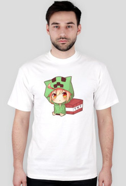 KOSZULKA PrzeMiXDD MINECRAFT BIAŁA-T-SHIRT MĘSKI