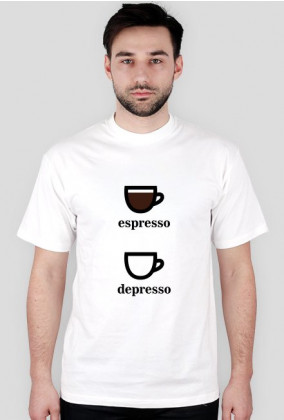 Koszulka męska depresso - jasna