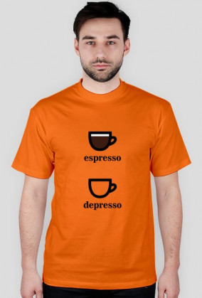 Koszulka męska depresso - jasna