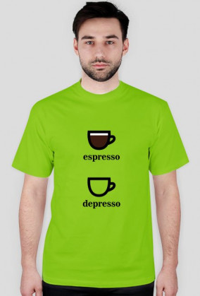 Koszulka męska depresso - jasna